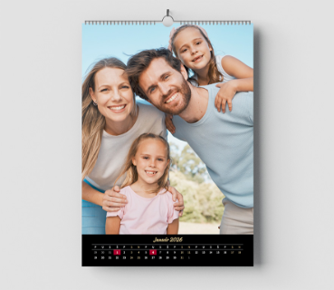 Nástenný kalendár mesačný A3 čierny bez mien