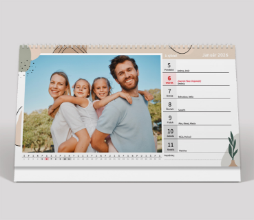 Stolový kalendár 1- týždenný Boho