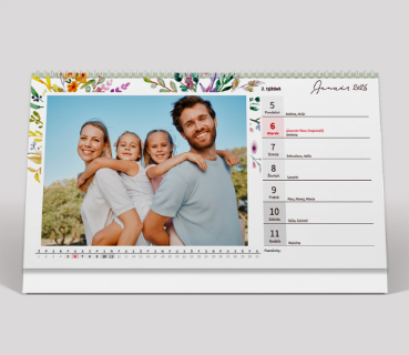 Stolový kalendár 1- týždenný Florálny