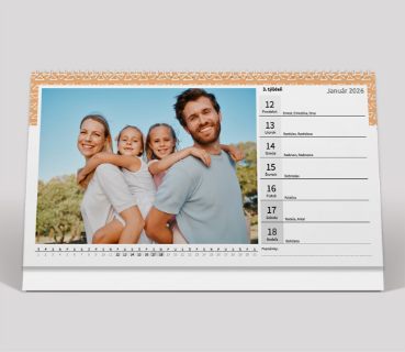 Stolový kalendár 1- týždenný Ornamenty