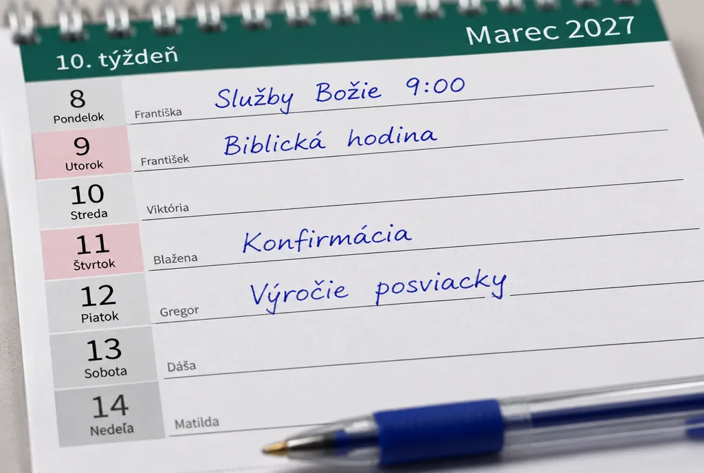 Detail dňového stĺpca s poznámkami