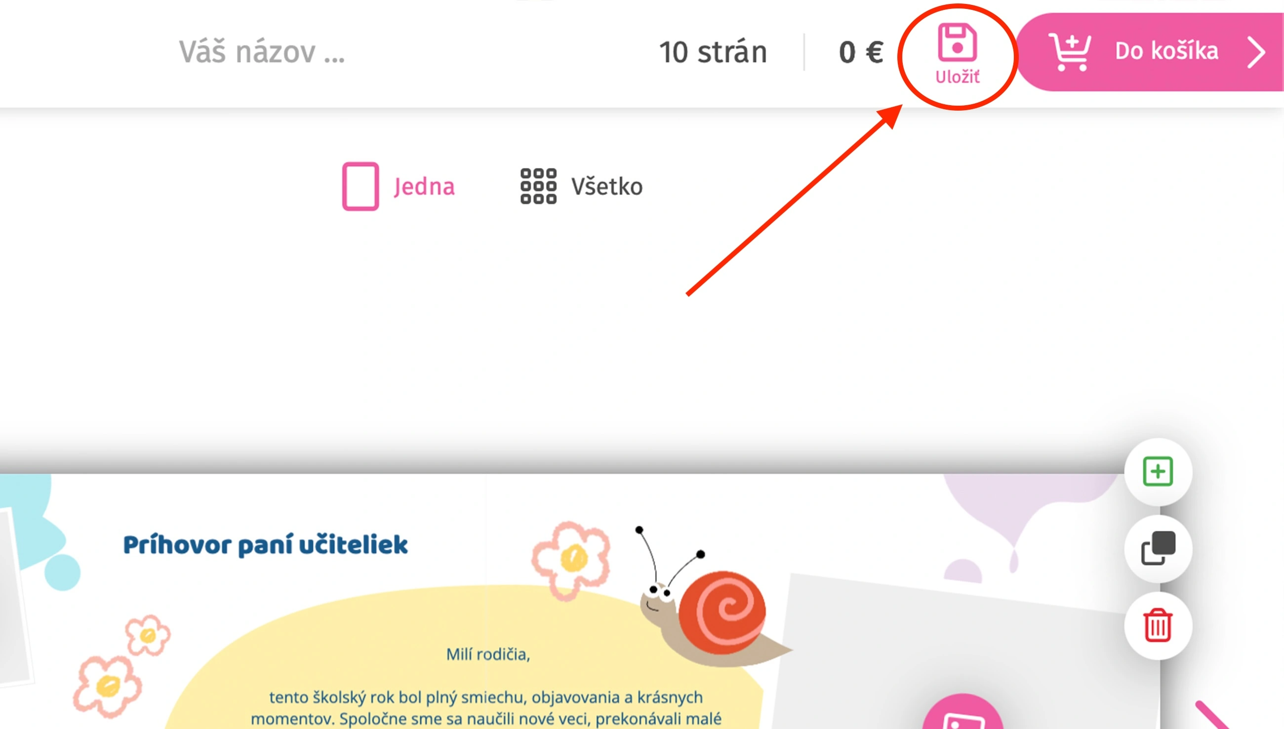 Ukážka uloženia projektu